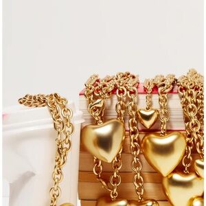 Gold Heart Chain Necklace Roxanne Assoulin